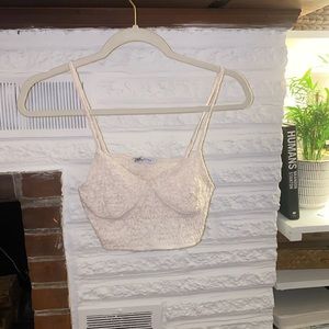 Zara Lace Cropped Top / Bralette Size Medium